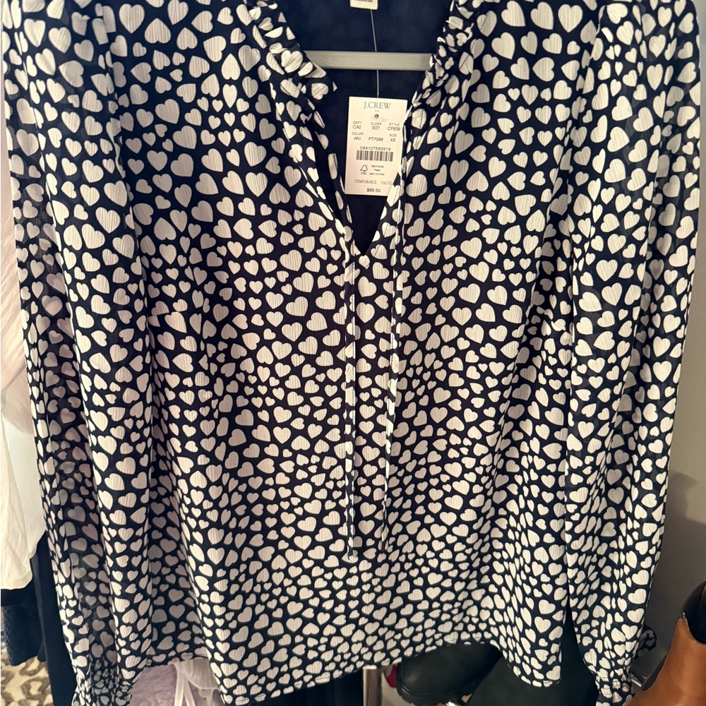 Heart Patterned Women's Top